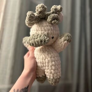 Crochet mossy cow stuffy 🐮